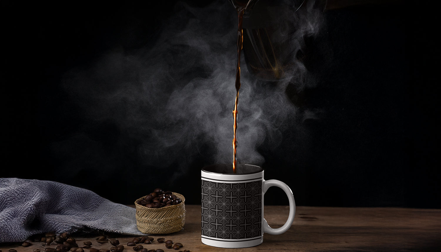 Add a pop of color to your mornings with our Oriental Floral Mug.