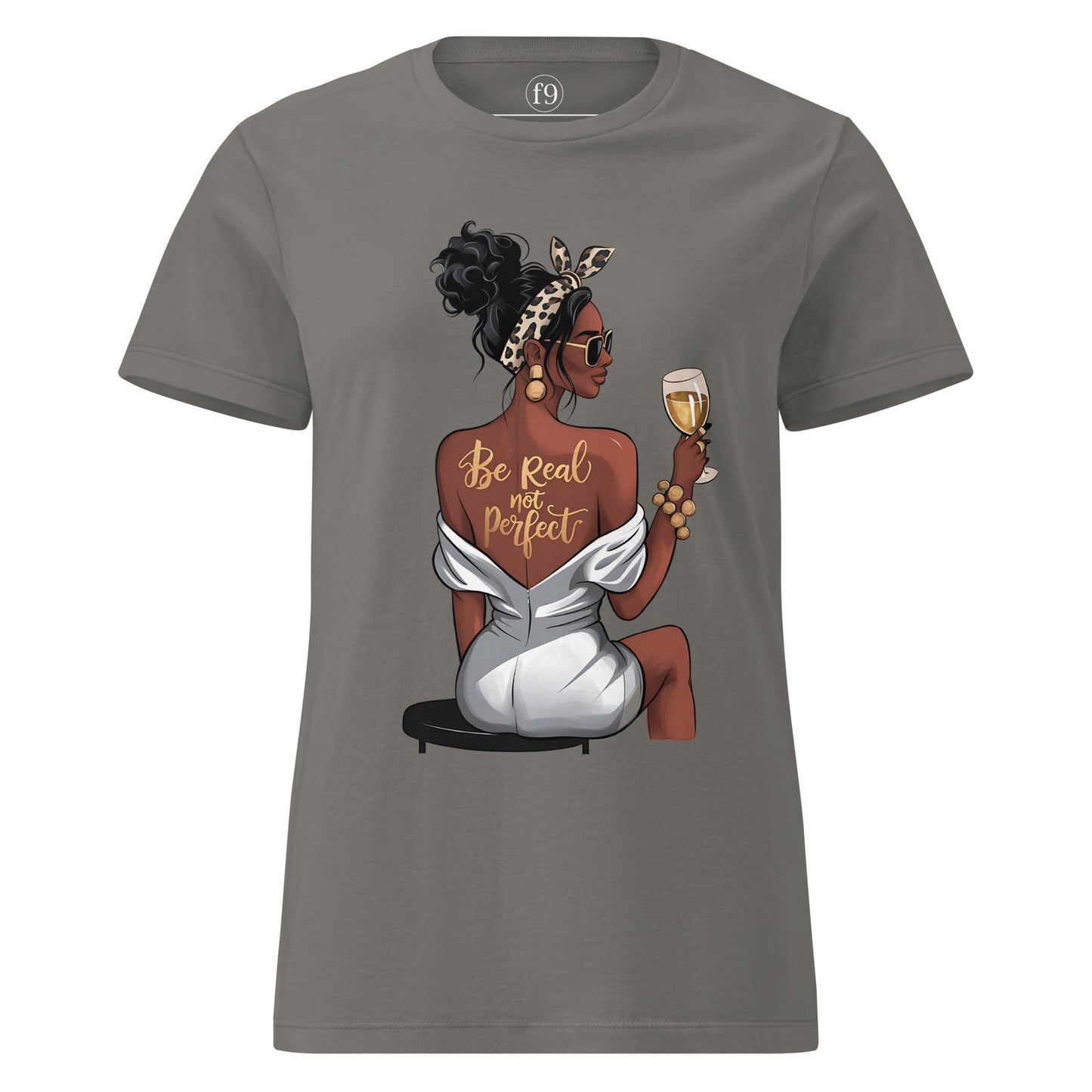 Be Real Not Perfect | Women’s Basic Softstyle T-Shirt - f9artist
