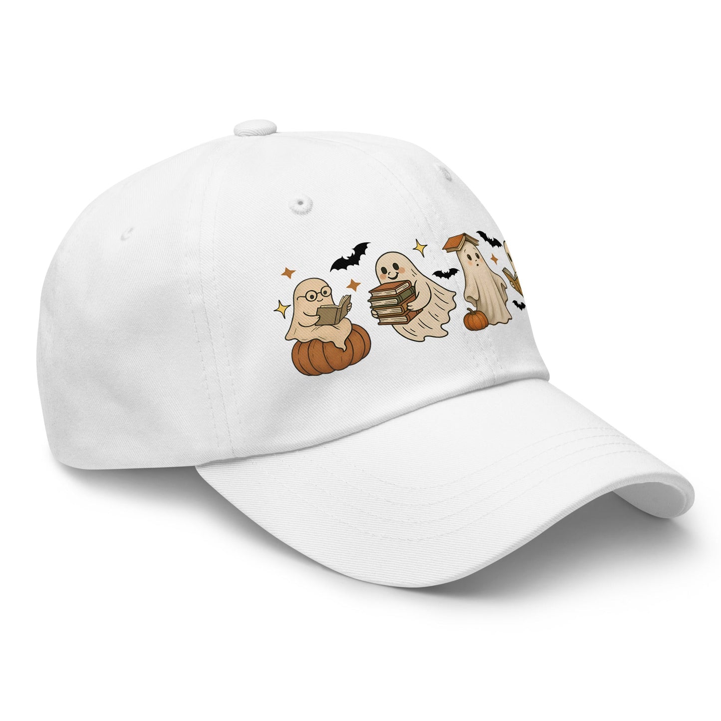 👻 Bookish Ghost Halloween Dad Hat 👻 - f9artist