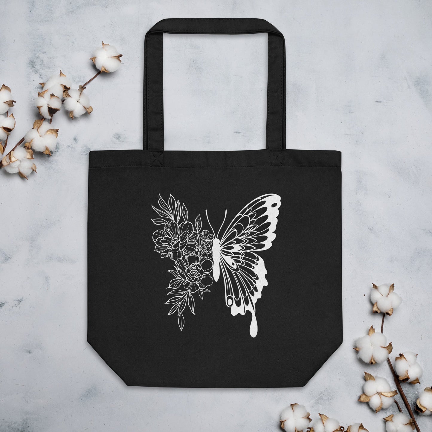 Elegant Butterfly | Nature - Inspired Eco Tote Bag - f9artist