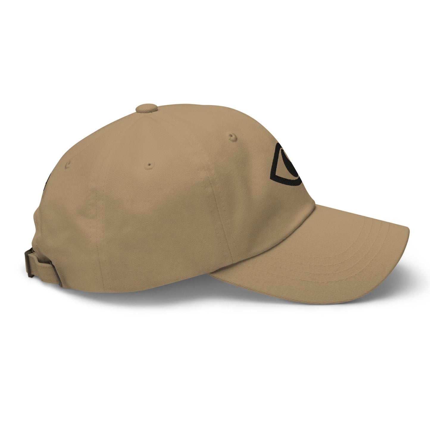 EYE Embroidered Classic Dad Hat with bold eye design on black cotton cap