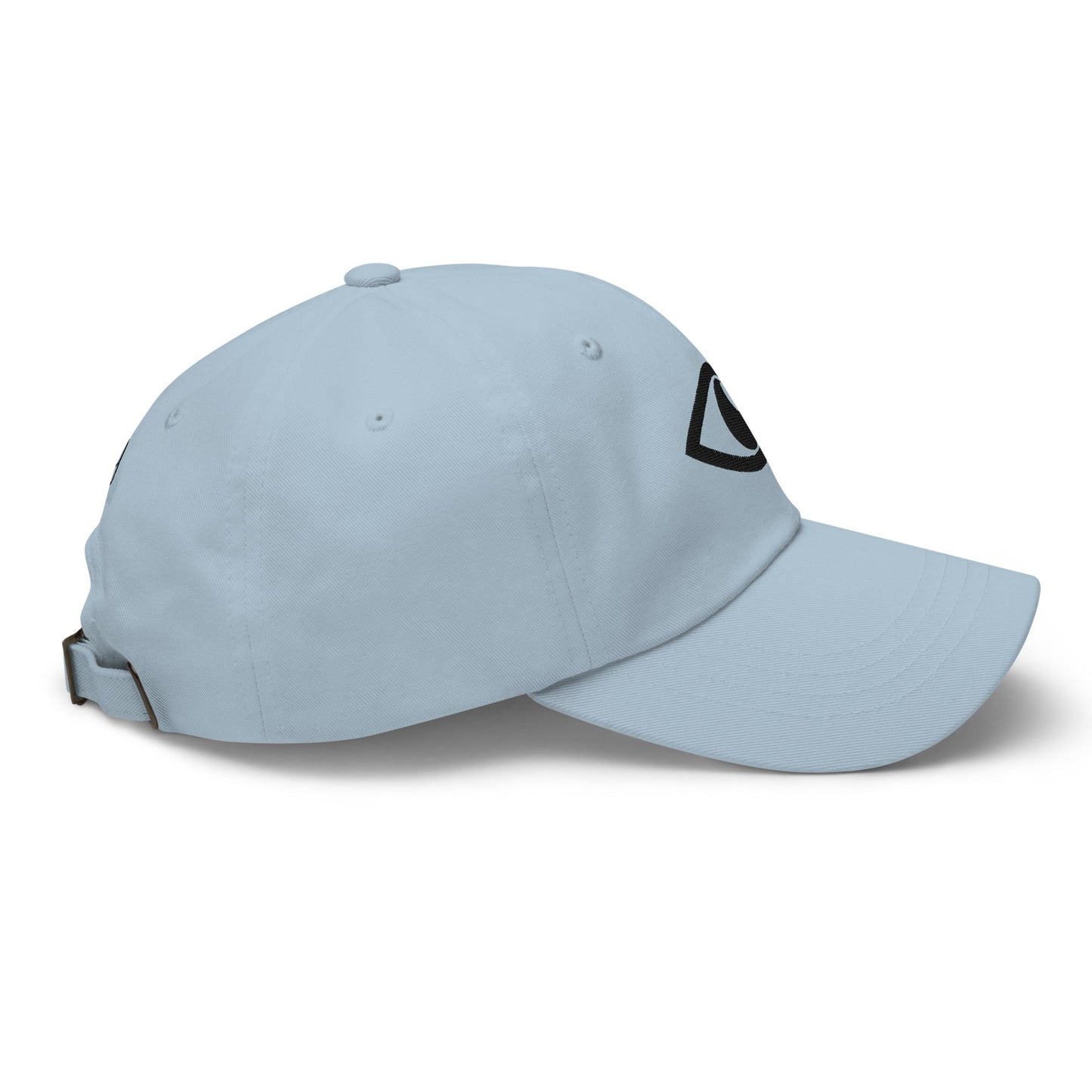EYE Embroidered Classic Dad Hat with bold eye design on black cotton cap