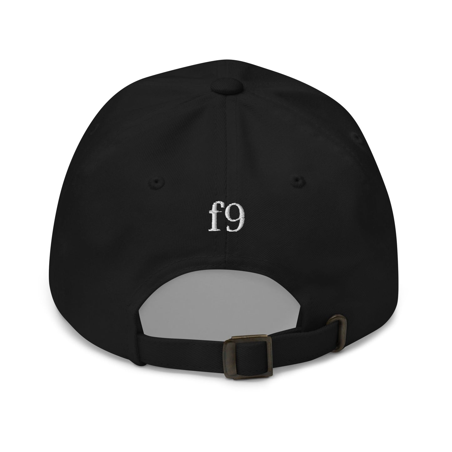 EYE Embroidered Classic Dad Hat with bold eye design on black cotton cap