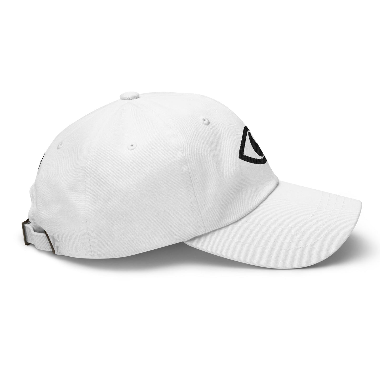 EYE Embroidered Classic Dad Hat with bold eye design on black cotton cap