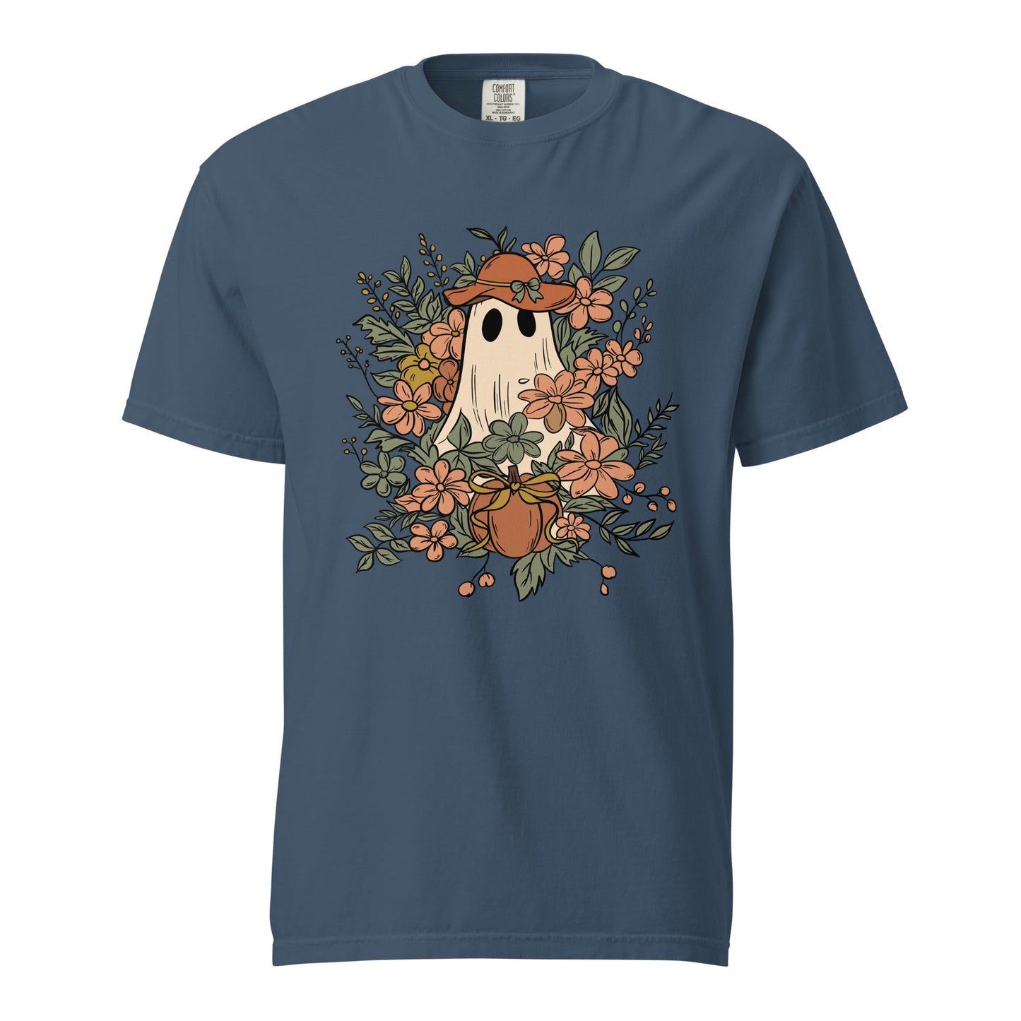 Floral Ghost Halloween Shirt | Cute Spooky Tee - f9artist