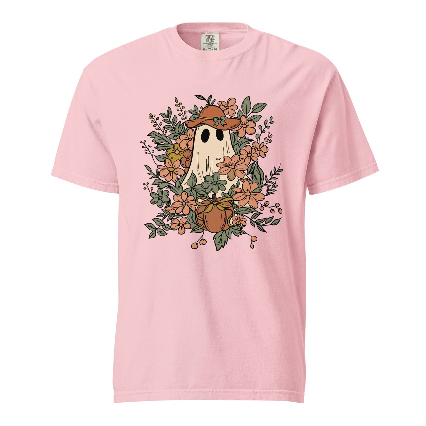 Floral Ghost Halloween Shirt | Cute Spooky Tee - f9artist