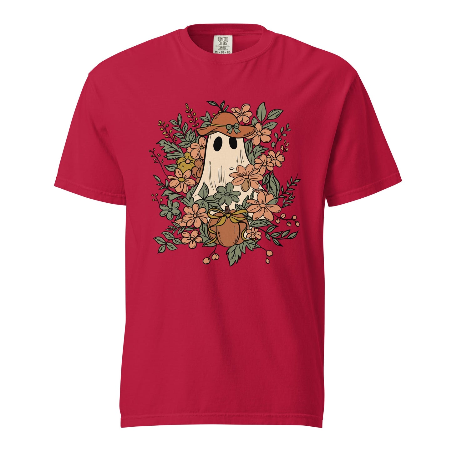 Floral Ghost Halloween Shirt | Cute Spooky Tee - f9artist