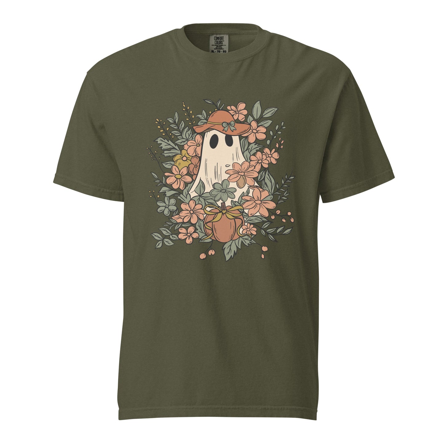 Floral Ghost Halloween Shirt | Cute Spooky Tee - f9artist