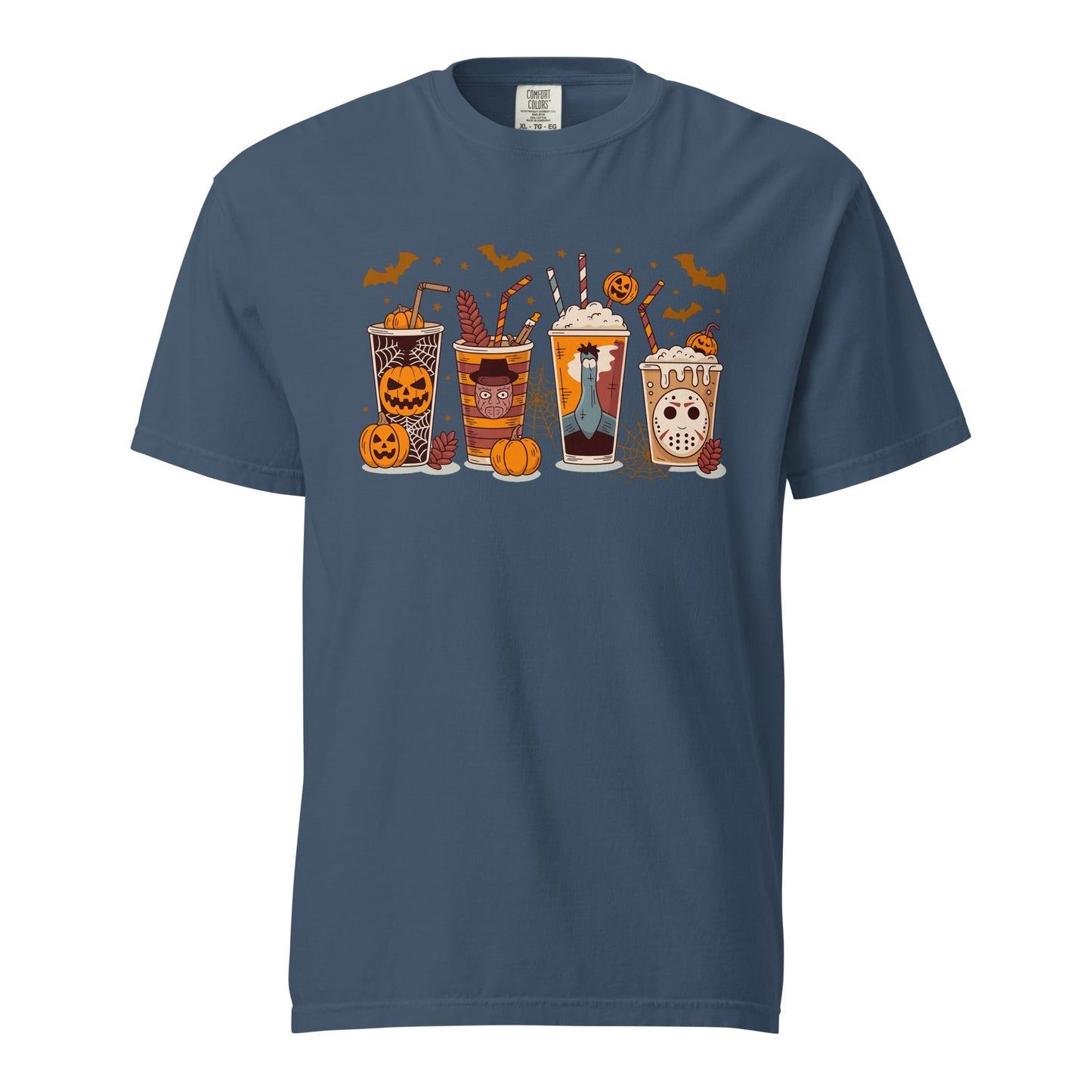 Halloween Coffee Cups Sweatshirt | Cozy Spooky Season Pumpkin Latte Pullover - f9artist