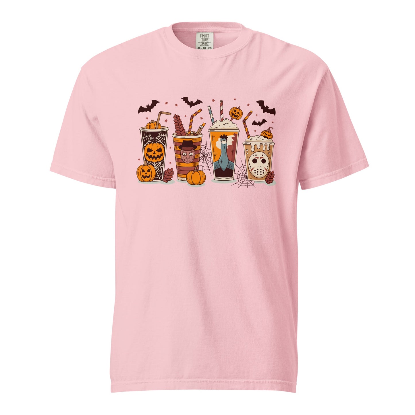 Halloween Coffee Cups Sweatshirt | Cozy Spooky Season Pumpkin Latte Pullover - f9artist