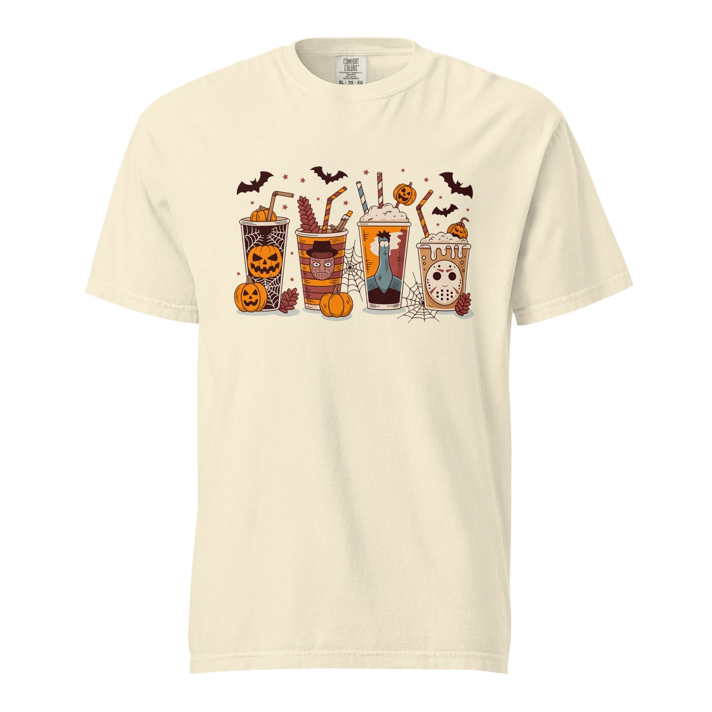 Halloween Coffee Cups Sweatshirt | Cozy Spooky Season Pumpkin Latte Pullover - f9artist