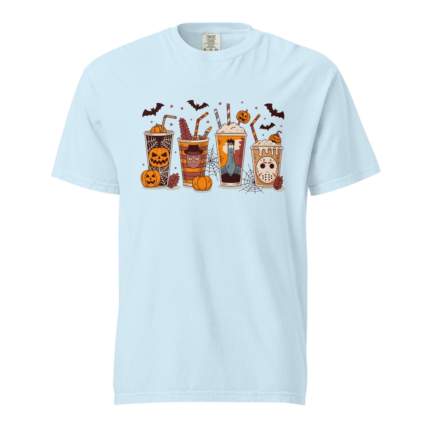 Halloween Coffee Cups Sweatshirt | Cozy Spooky Season Pumpkin Latte Pullover - f9artist