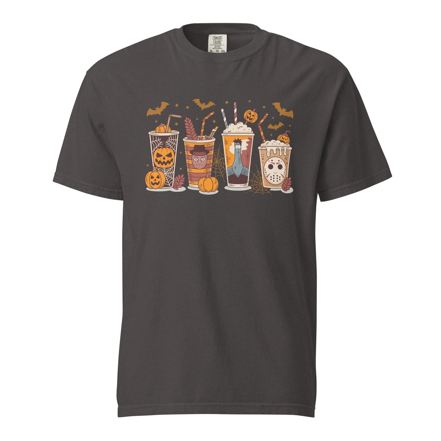 Halloween Coffee Cups Sweatshirt | Cozy Spooky Season Pumpkin Latte Pullover - f9artist