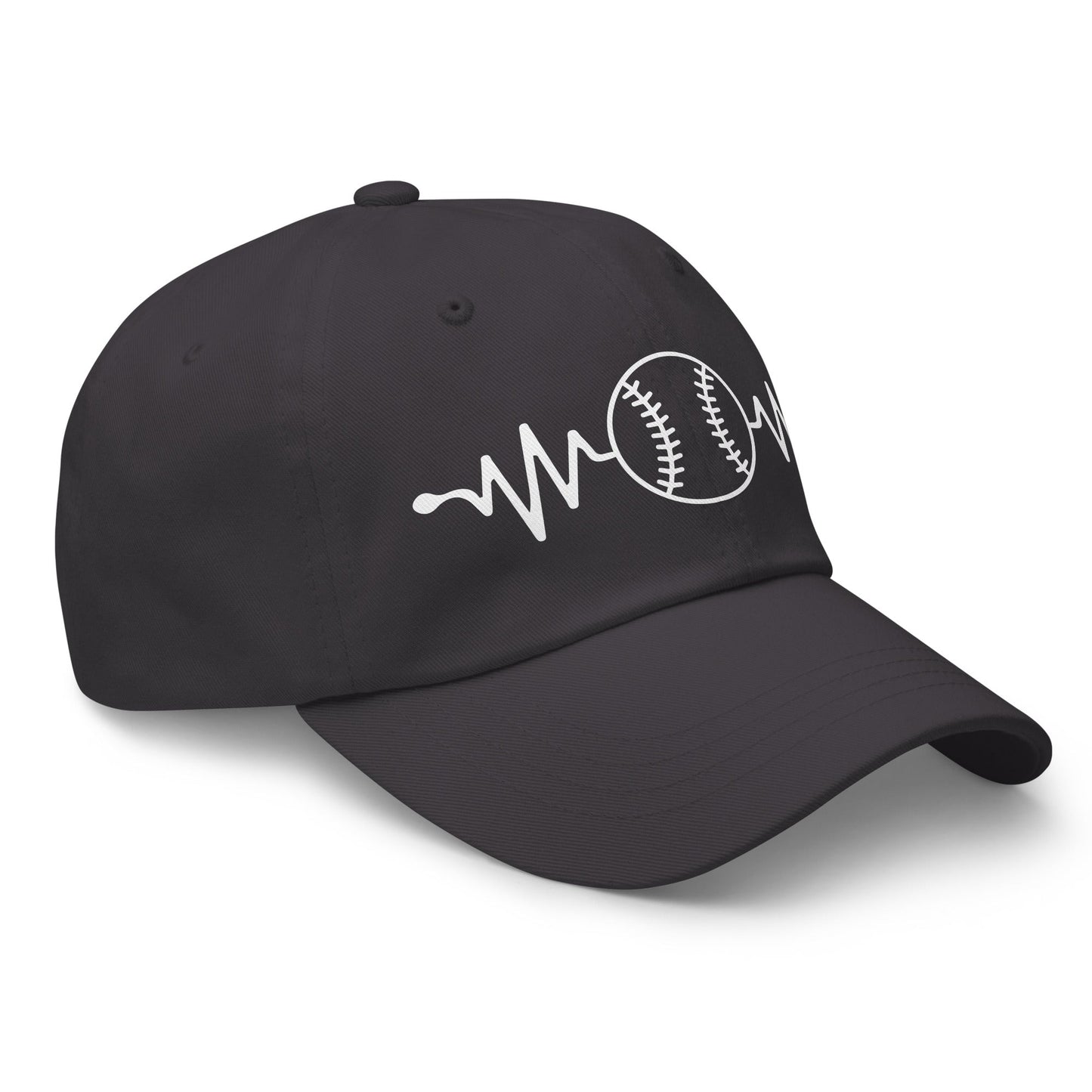 Heart Baseball Classic Dad Hat – Printed Cotton Twill Cap - f9artist