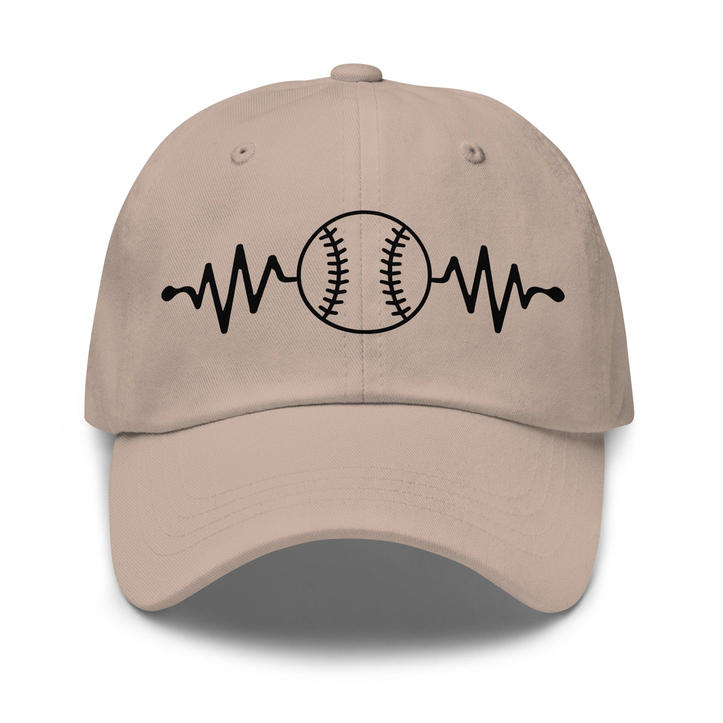 Heart Baseball Classic Dad Hat – Printed Cotton Twill Cap - f9artist