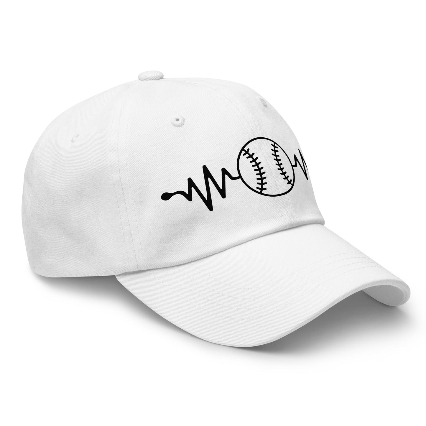 Heart Baseball Classic Dad Hat – Printed Cotton Twill Cap - f9artist