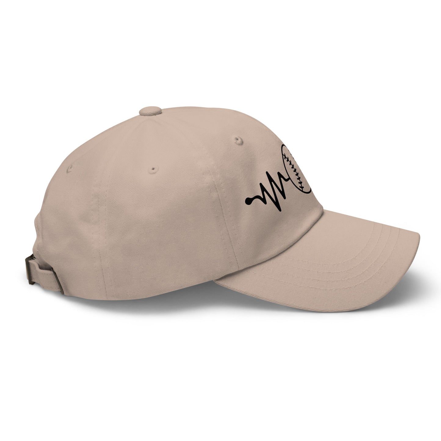 Heart Baseball Classic Dad Hat – Printed Cotton Twill Cap - f9artist