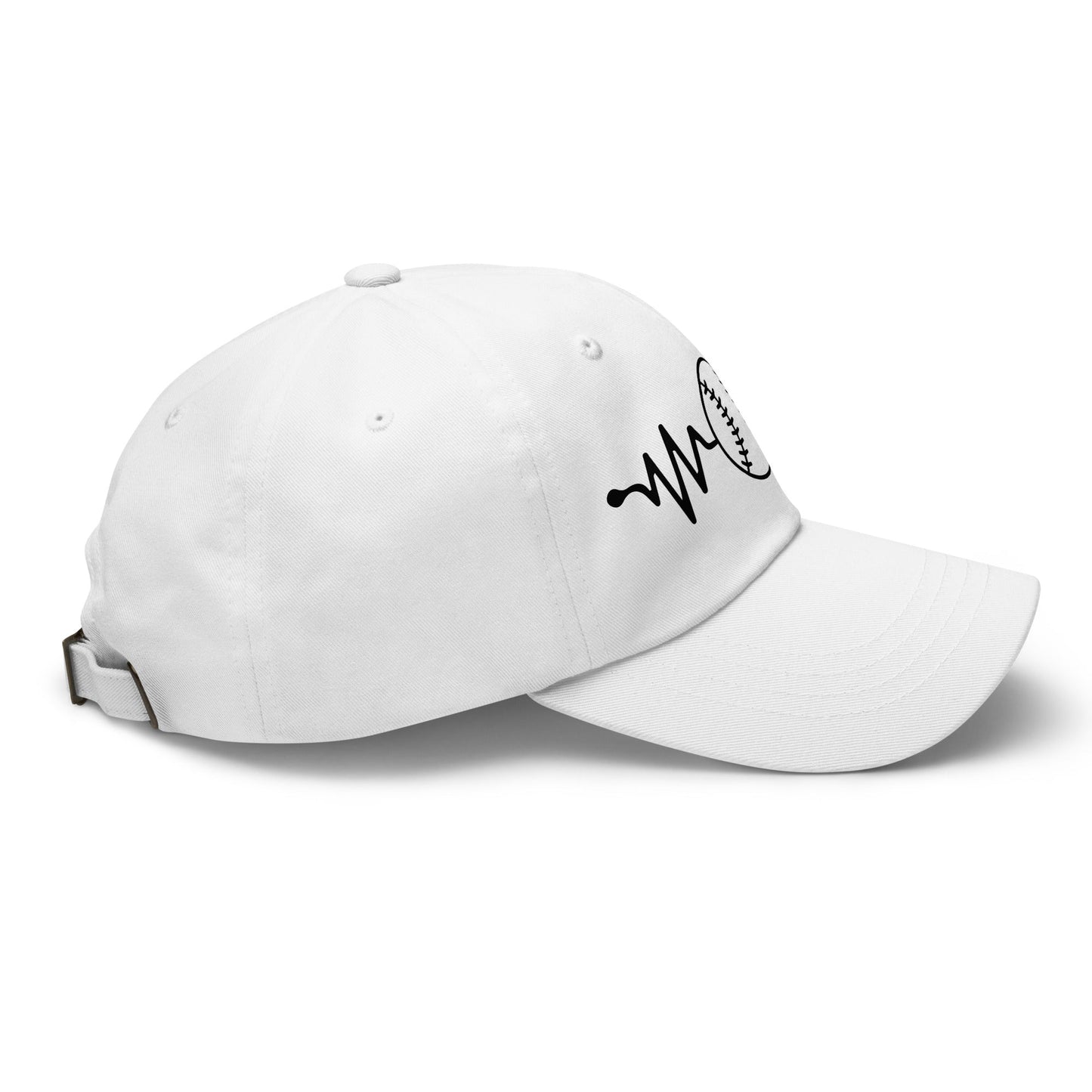 Heart Baseball Classic Dad Hat – Printed Cotton Twill Cap - f9artist