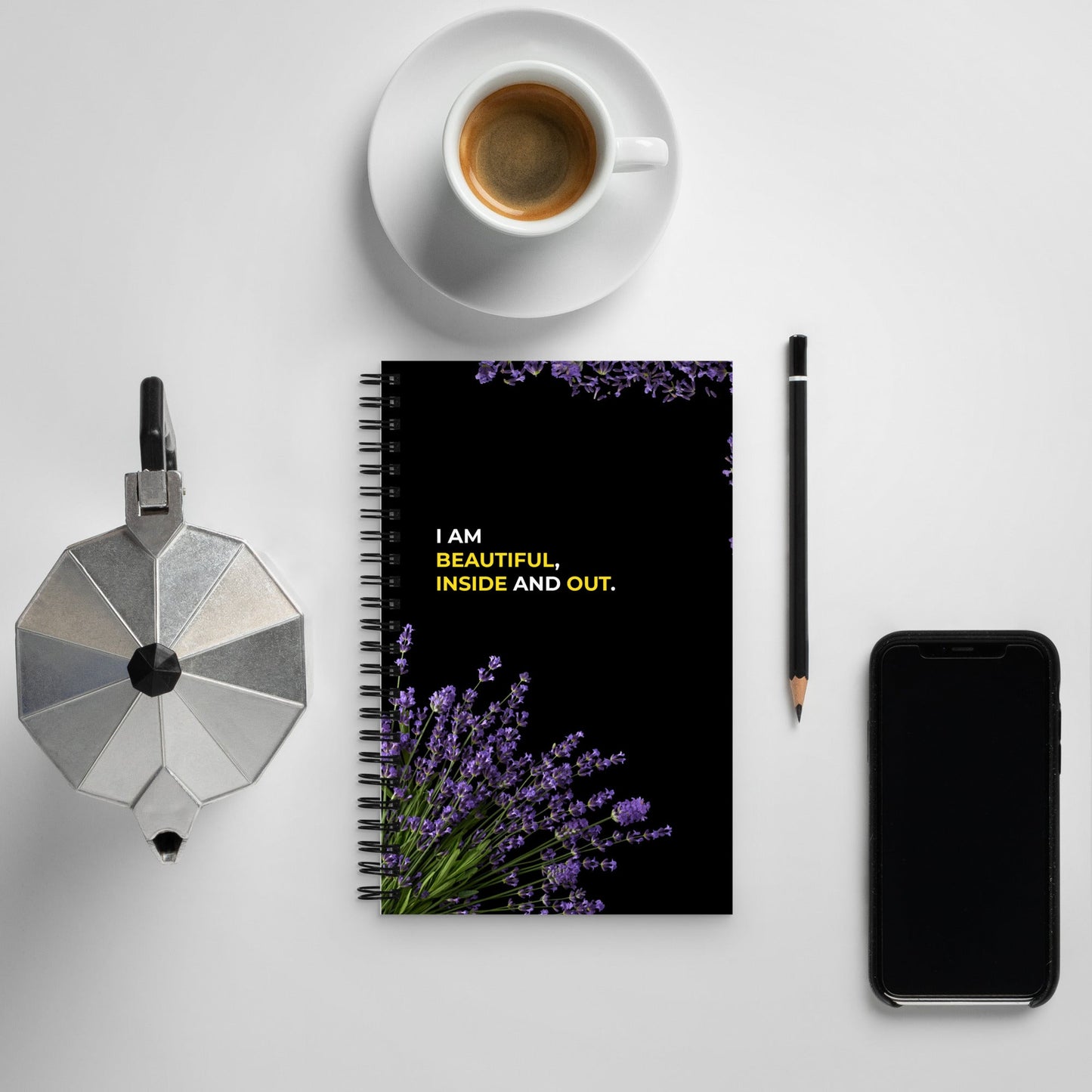 I Am beautiful Inside And Out | Affirmation Cover Spiral Notebook - f9artist