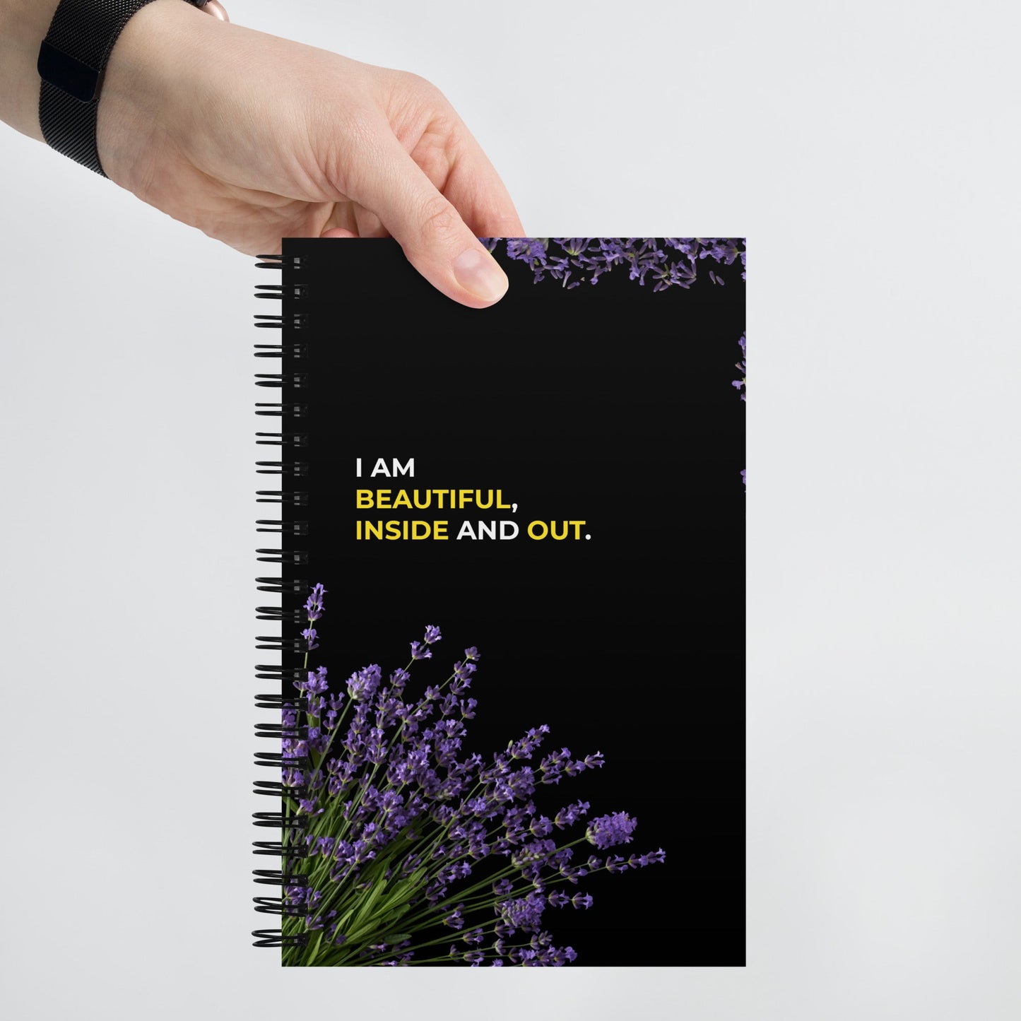 I Am beautiful Inside And Out | Affirmation Cover Spiral Notebook - f9artist