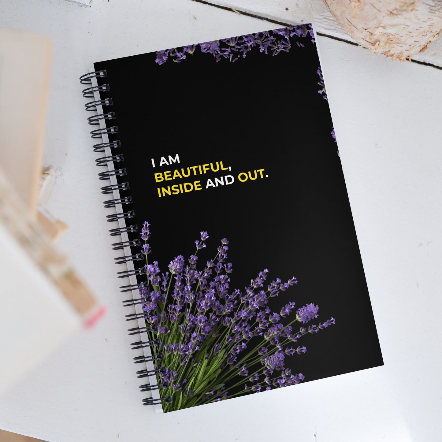 I Am beautiful Inside And Out | Affirmation Cover Spiral Notebook - f9artist