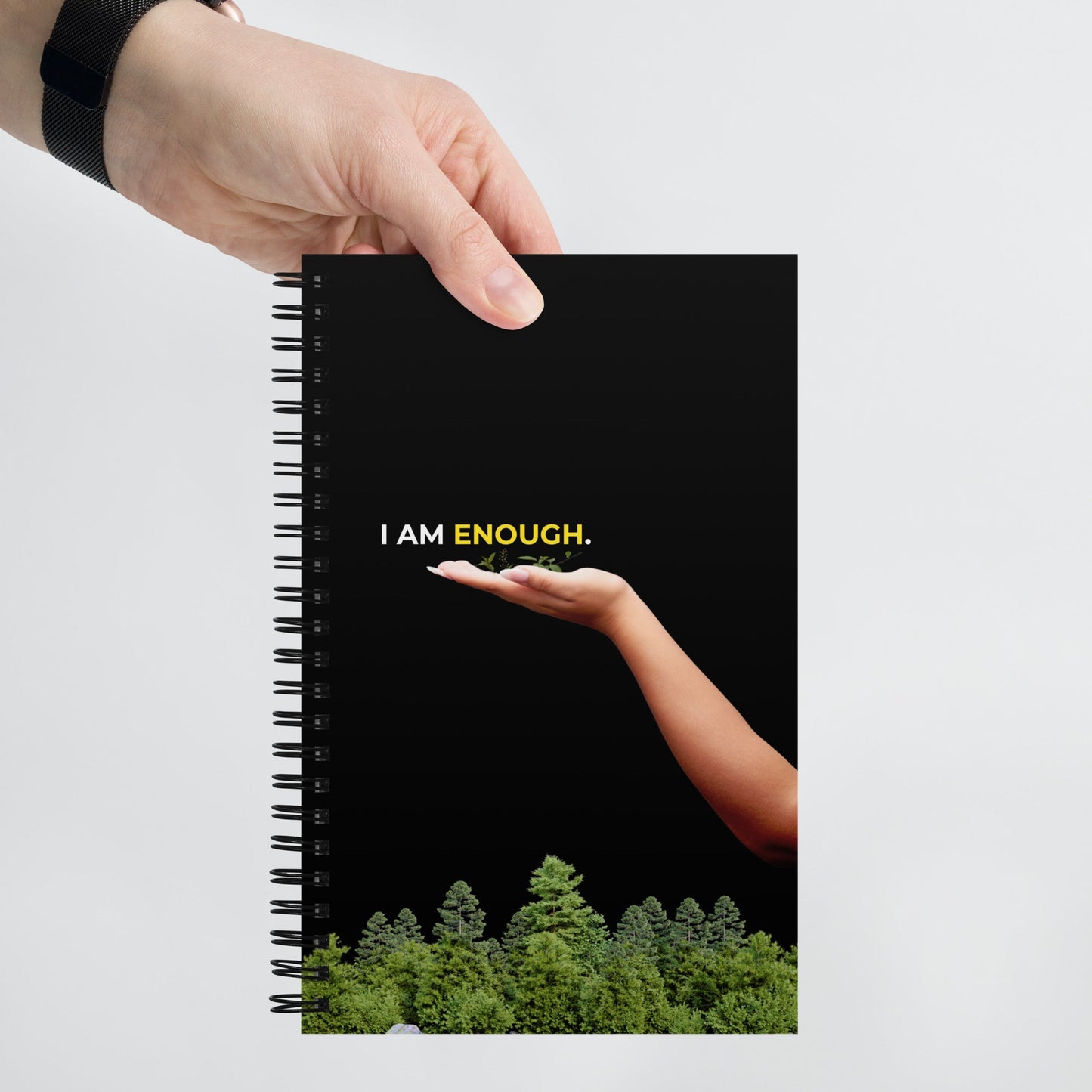I Am Enough | Affirmation Cover Spiral Notebook - f9artist