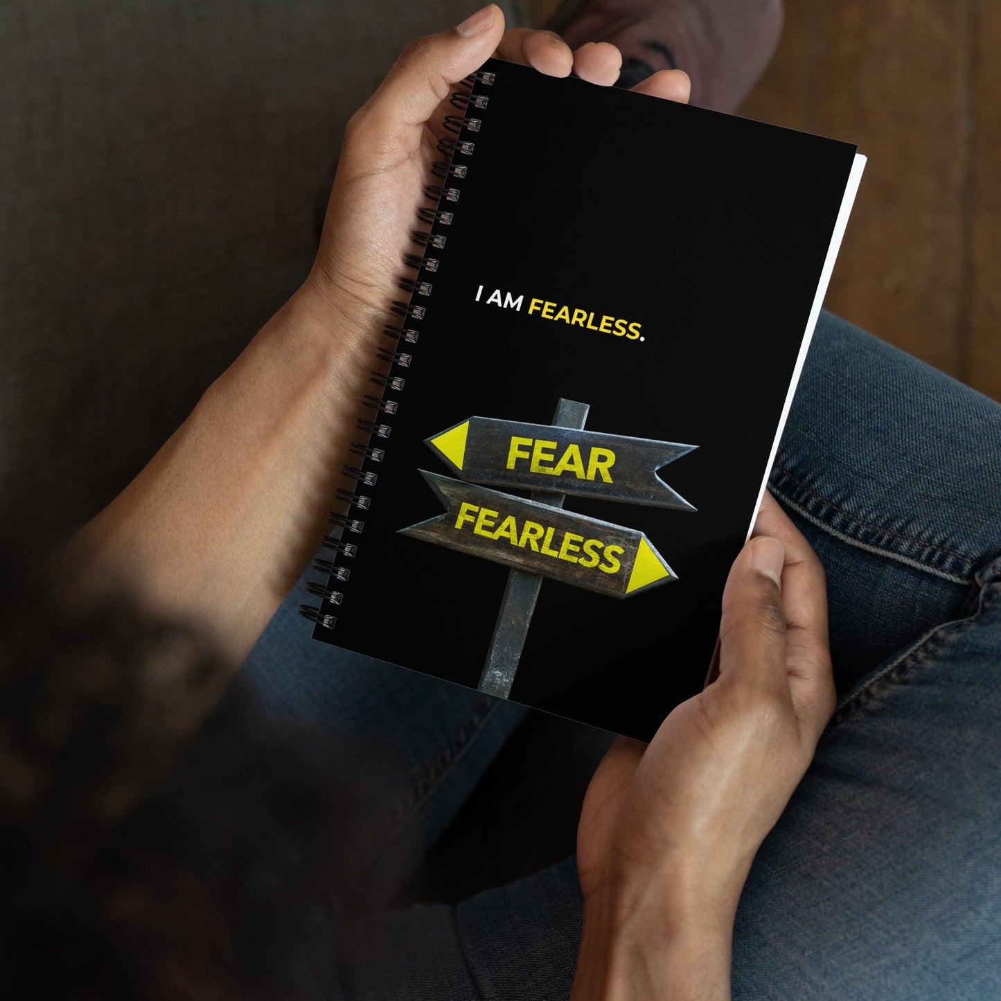 I Am Fearless | Affirmation Cover Spiral Notebook - f9artist