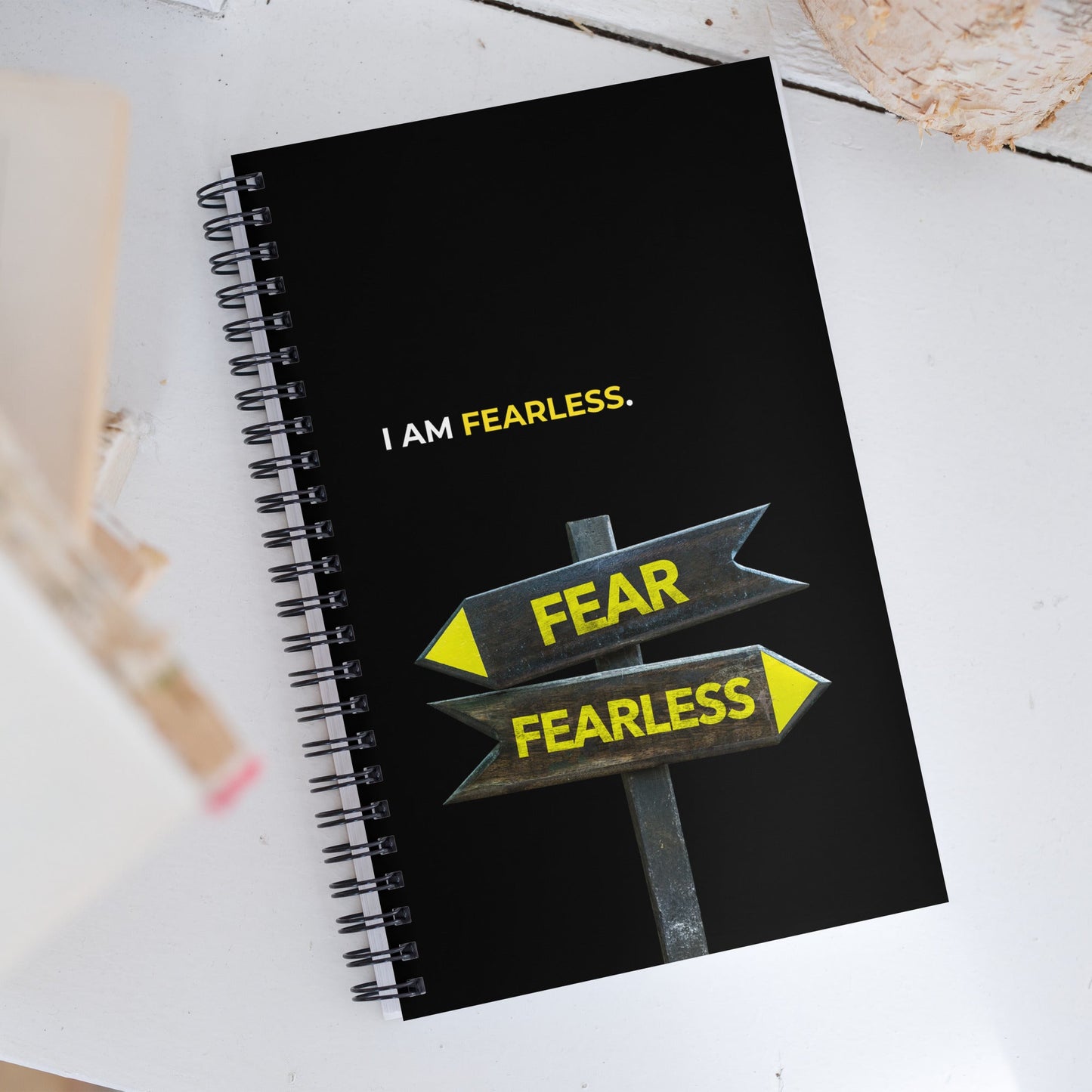 I Am Fearless | Affirmation Cover Spiral Notebook - f9artist
