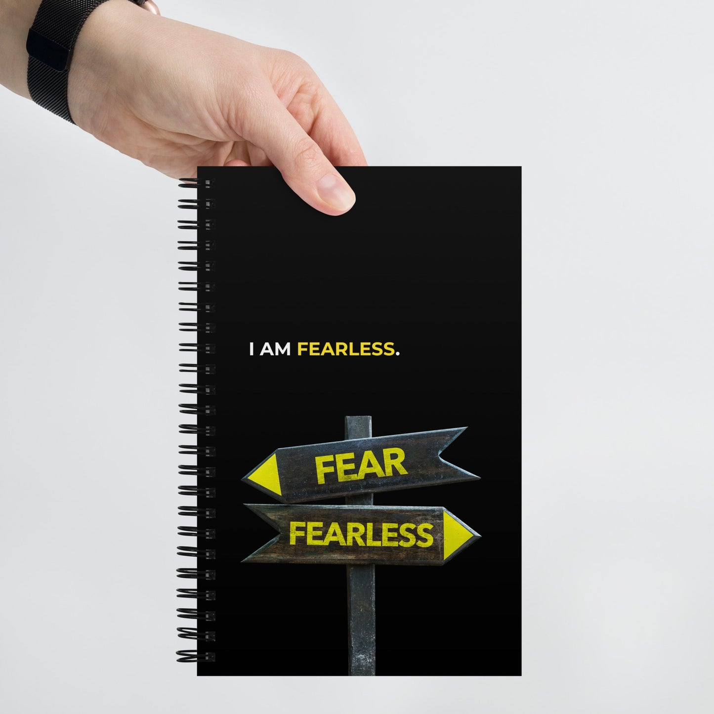 I Am Fearless | Affirmation Cover Spiral Notebook - f9artist