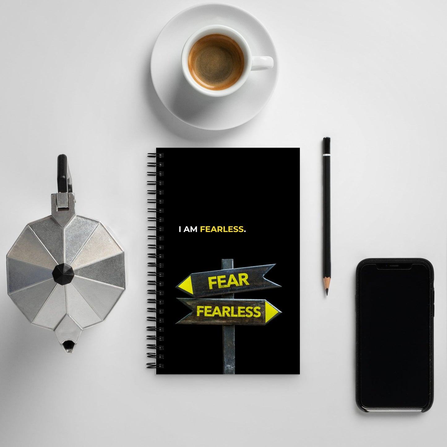 I Am Fearless | Affirmation Cover Spiral Notebook - f9artist