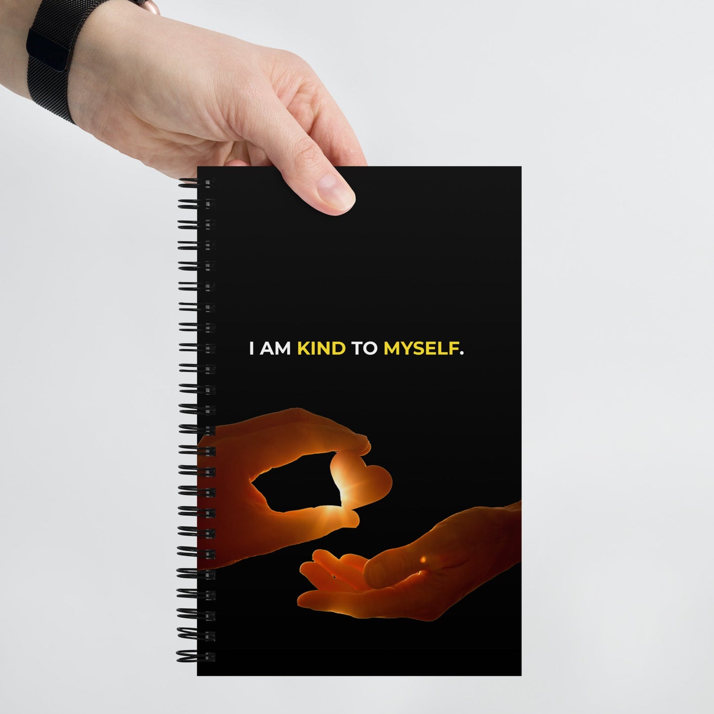 I Am Kind To Myself | Affirmation Cover Spiral Notebook - f9artist