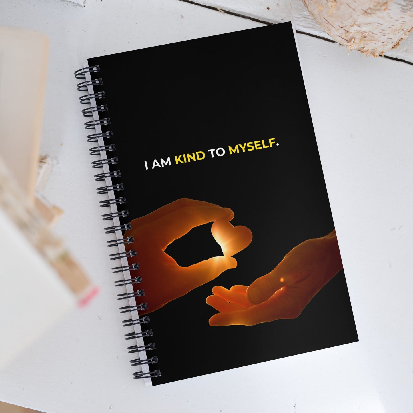 I Am Kind To Myself | Affirmation Cover Spiral Notebook - f9artist