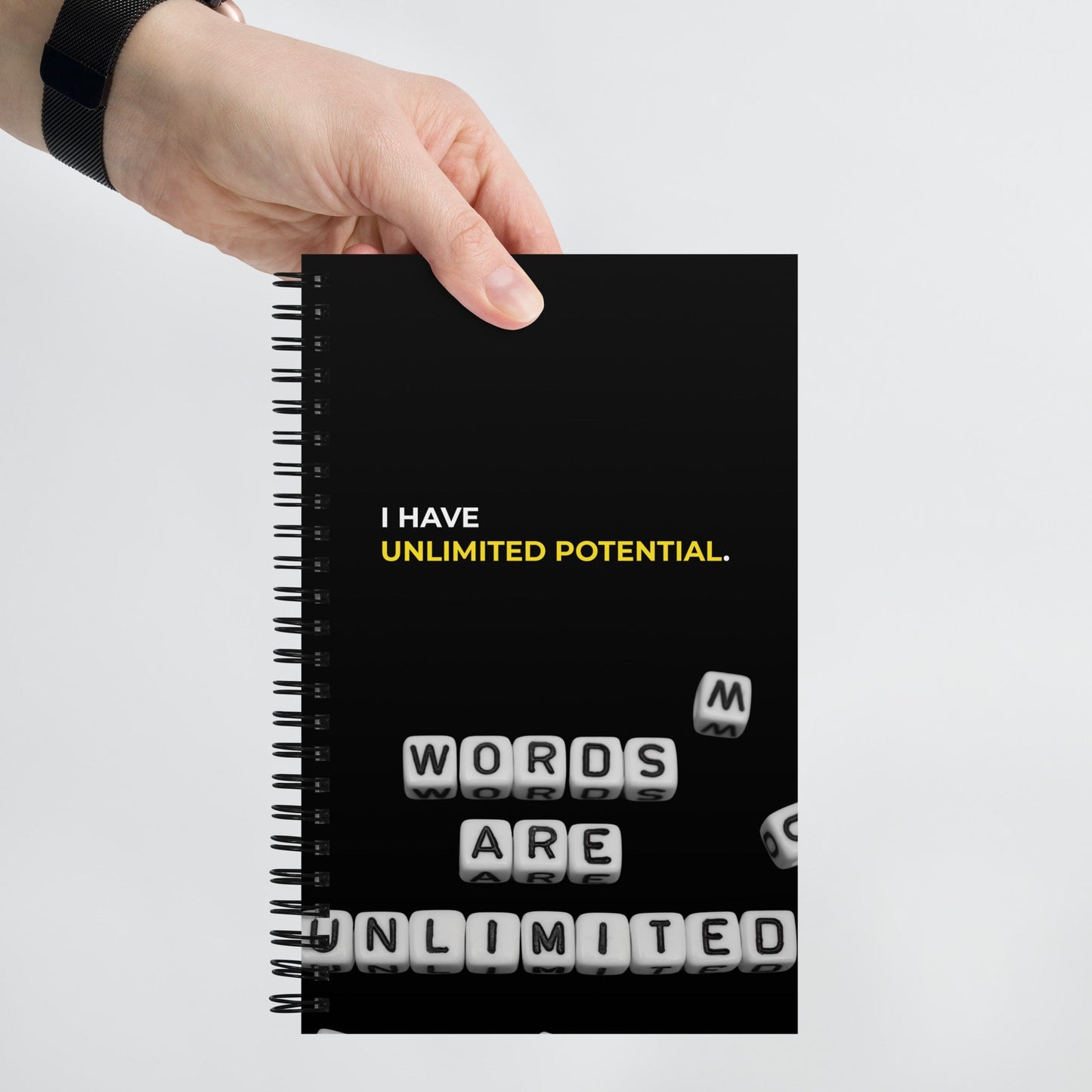 I Have Unlimited potential | Affirmation Cover Spiral Notebook - f9artist