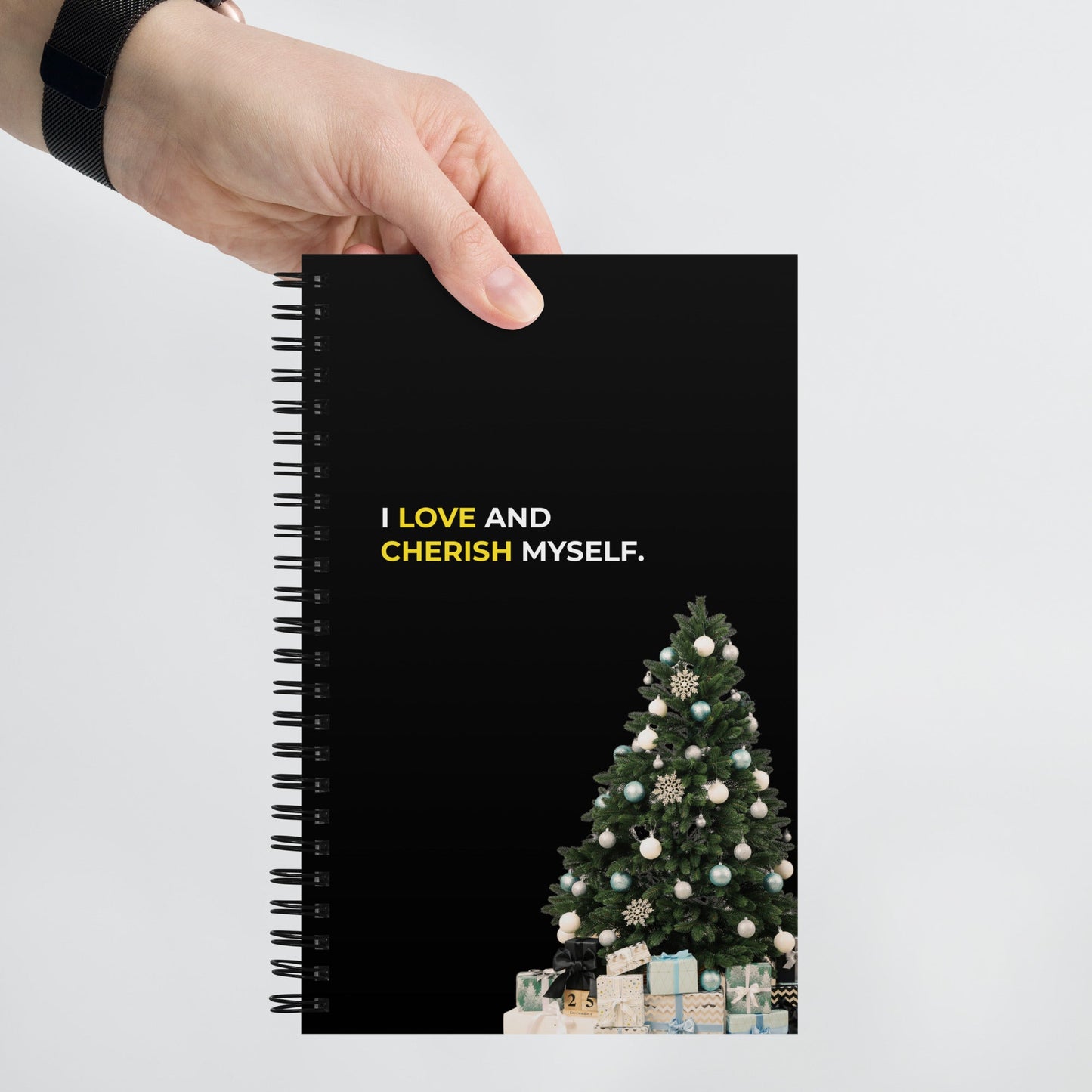 I Love And Cherish Myself | Affirmation Cover Spiral Notebook - f9artist