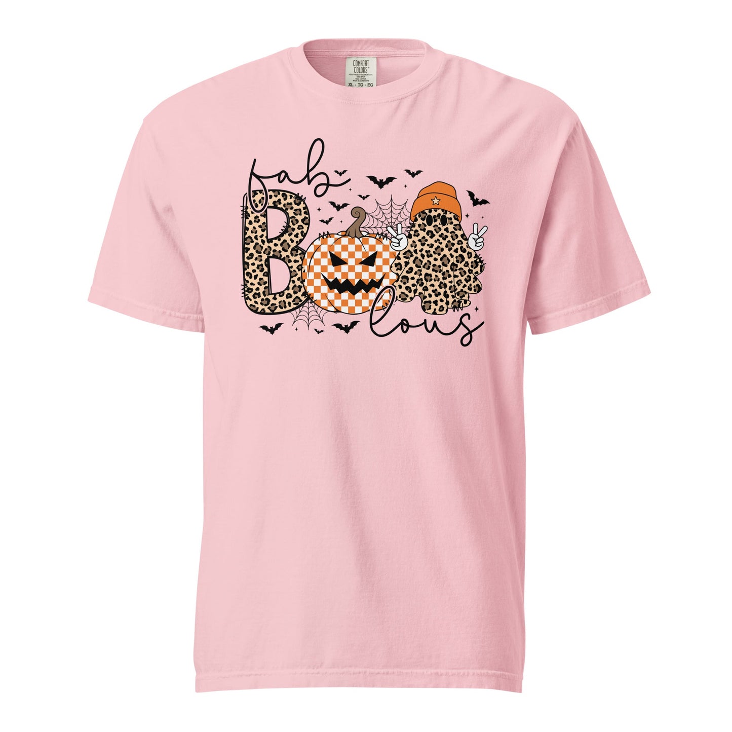 Leopard Print BOO Halloween T-Shirt | Retro Ghost Pumpkin Tee | Fall Spooky Season Shirt | Cute Leopard Halloween Shirt