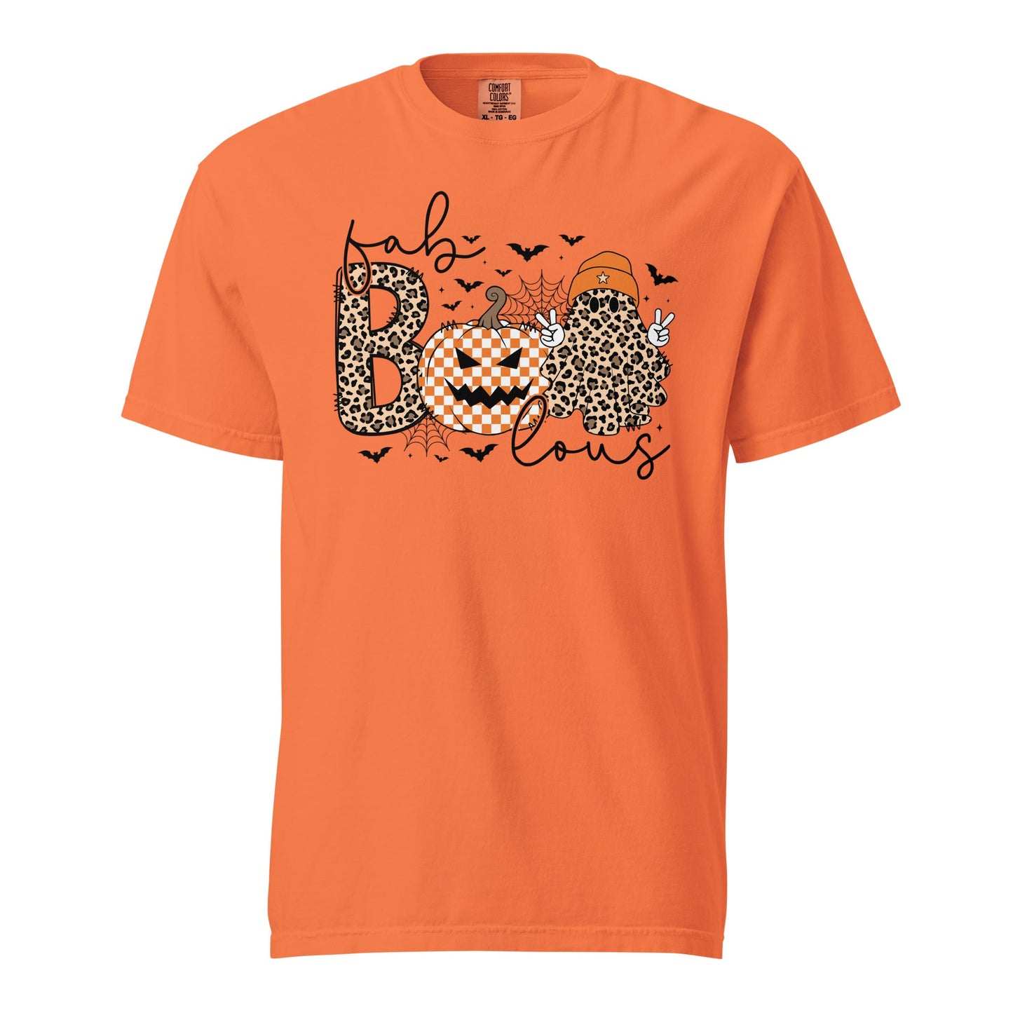 Leopard Print BOO Halloween T-Shirt | Retro Ghost Pumpkin Tee | Fall Spooky Season Shirt | Cute Leopard Halloween Shirt