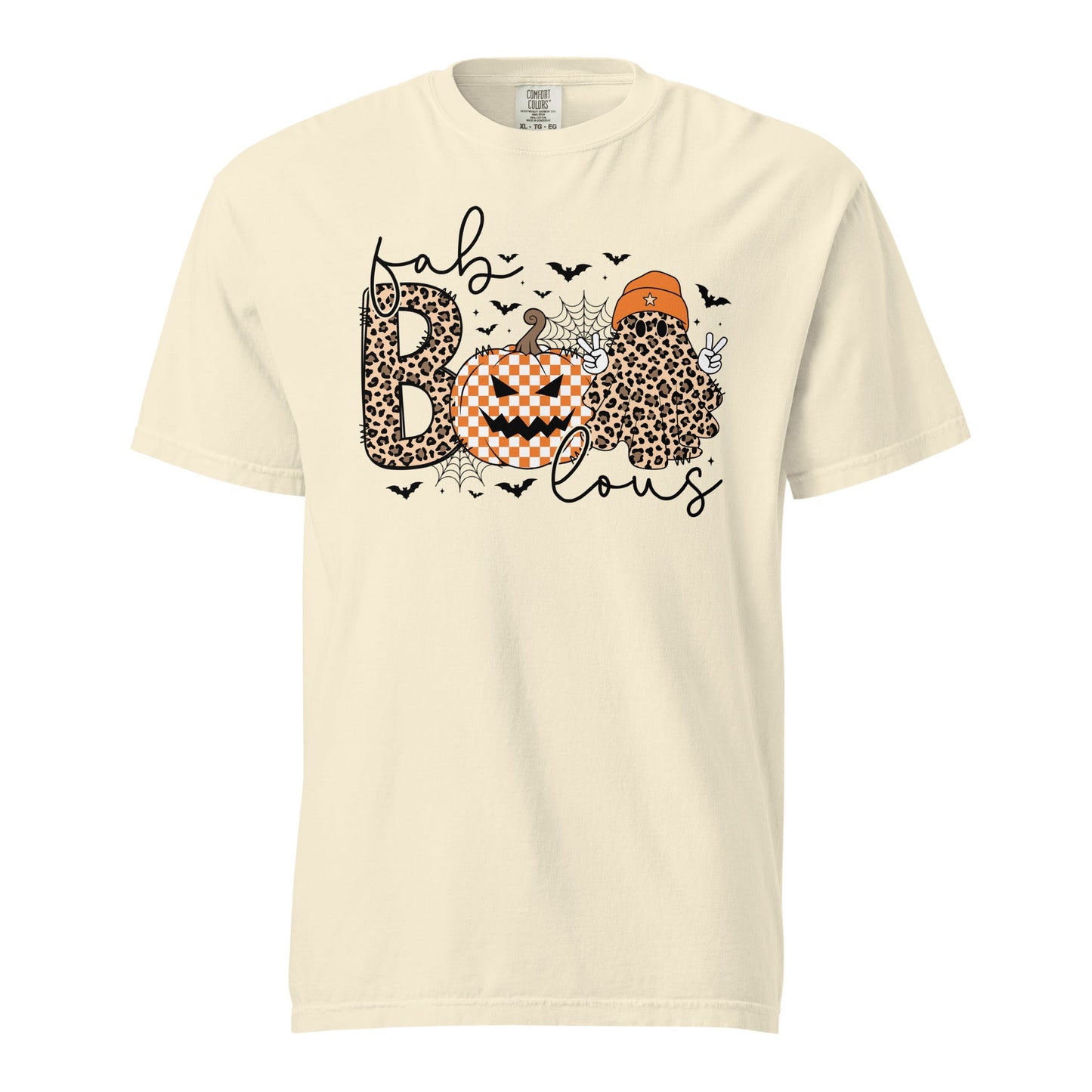 Leopard Print BOO Halloween T-Shirt | Retro Ghost Pumpkin Tee | Fall Spooky Season Shirt | Cute Leopard Halloween Shirt