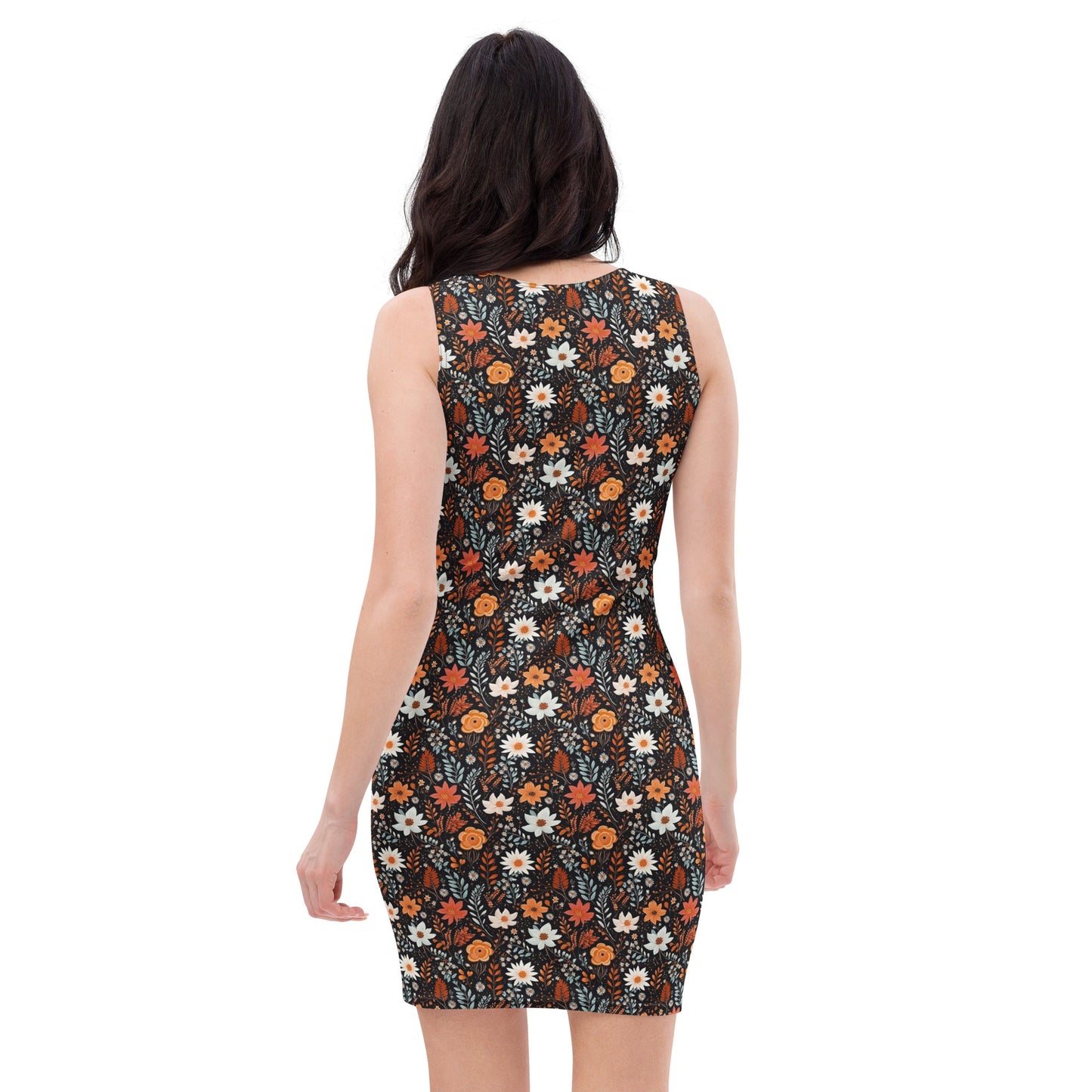 Midnight Bloom Bodycon Dress - f9artist