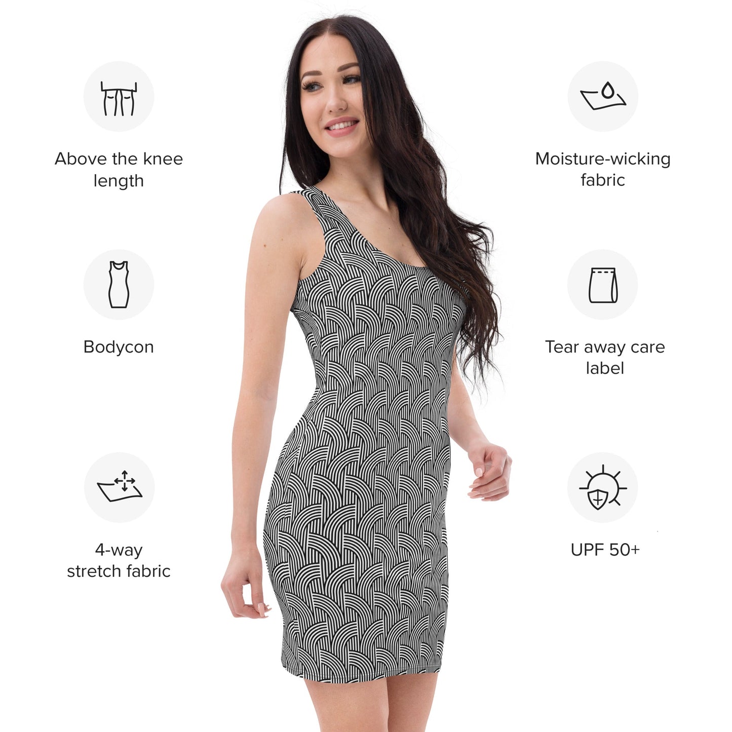 Midnight Curve Bodycon Dress - f9artist