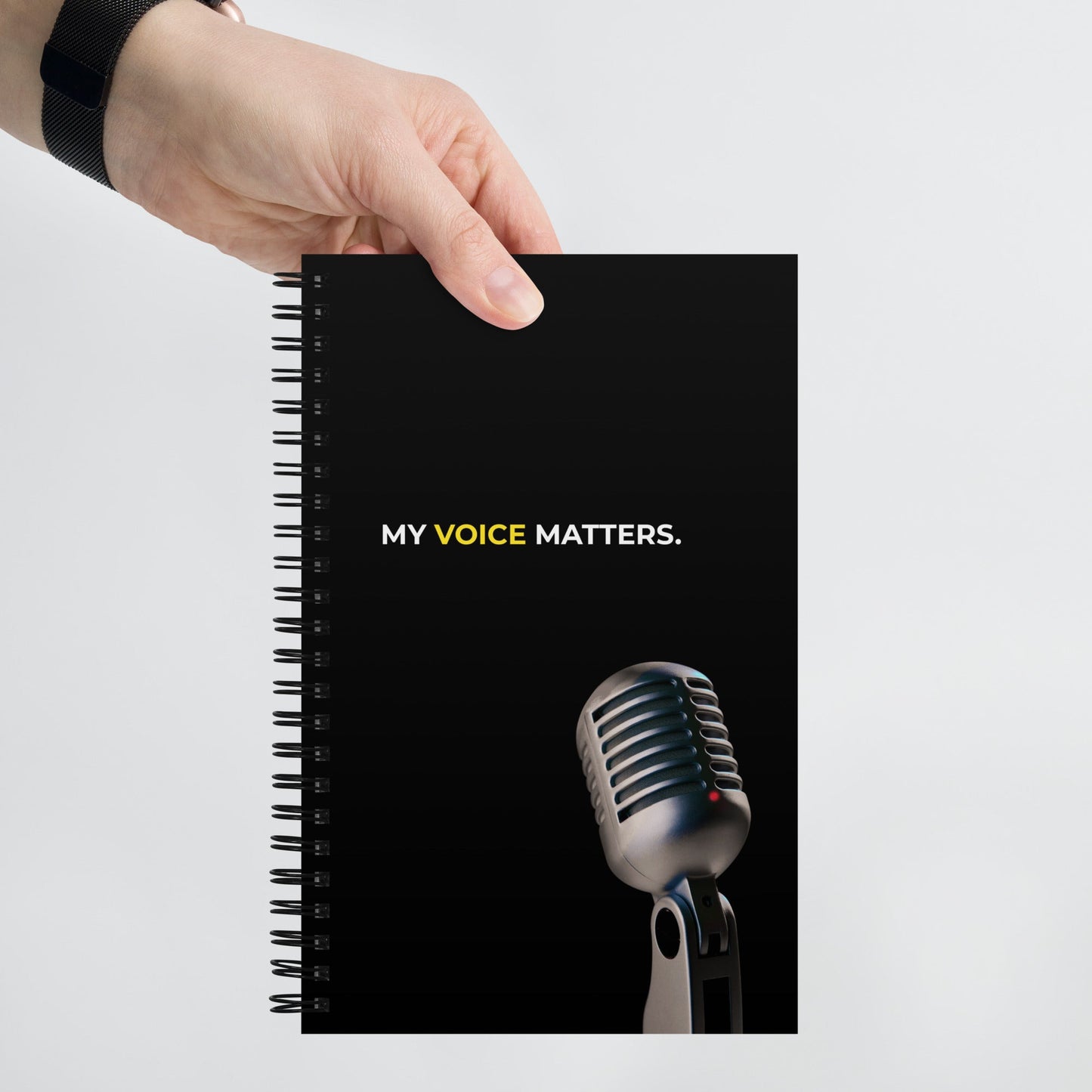 My Voice Matters | Affirmation Cover Spiral Notebook - f9artist