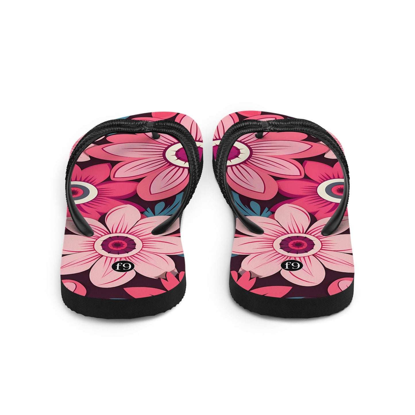 Petal Muse Series colorful floral Sublimation Flip Flop from f9artist – durable, lightweight summer sandals