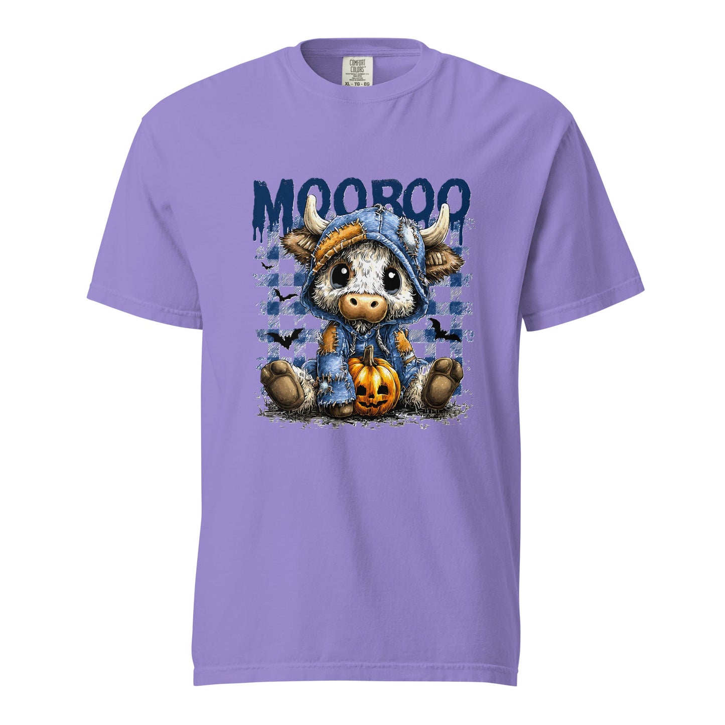 Spooky Squad Halloween Unisex T-Shirt – Cute Cow Ghost Graphic Tee for October Parties - f9artist