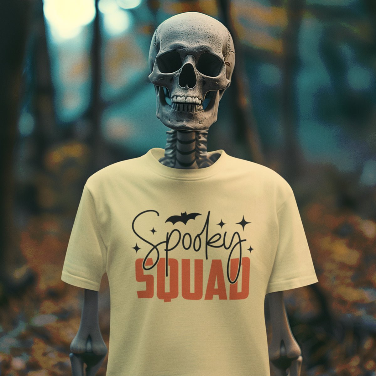 Spooky Squad Halloween Unisex T-Shirt | Matching Ghost Graphic Tee for October Parties - f9artist