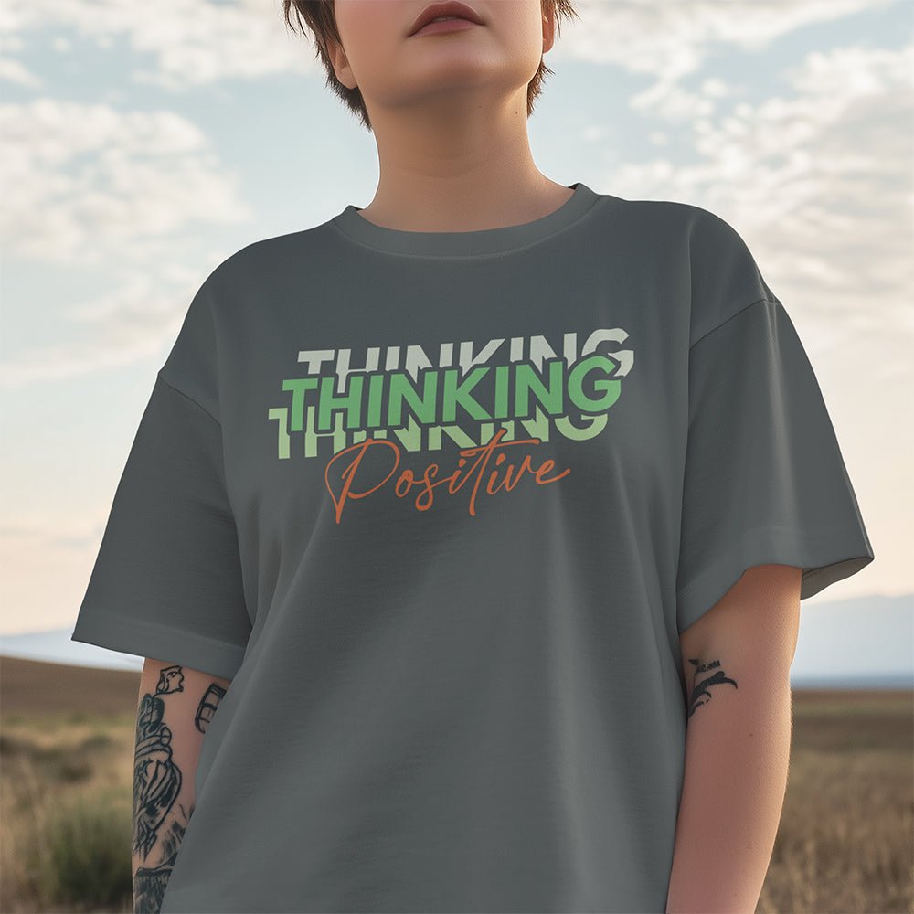 Thinking Positive – Motivational Unisex Premium T-Shirt - f9artist