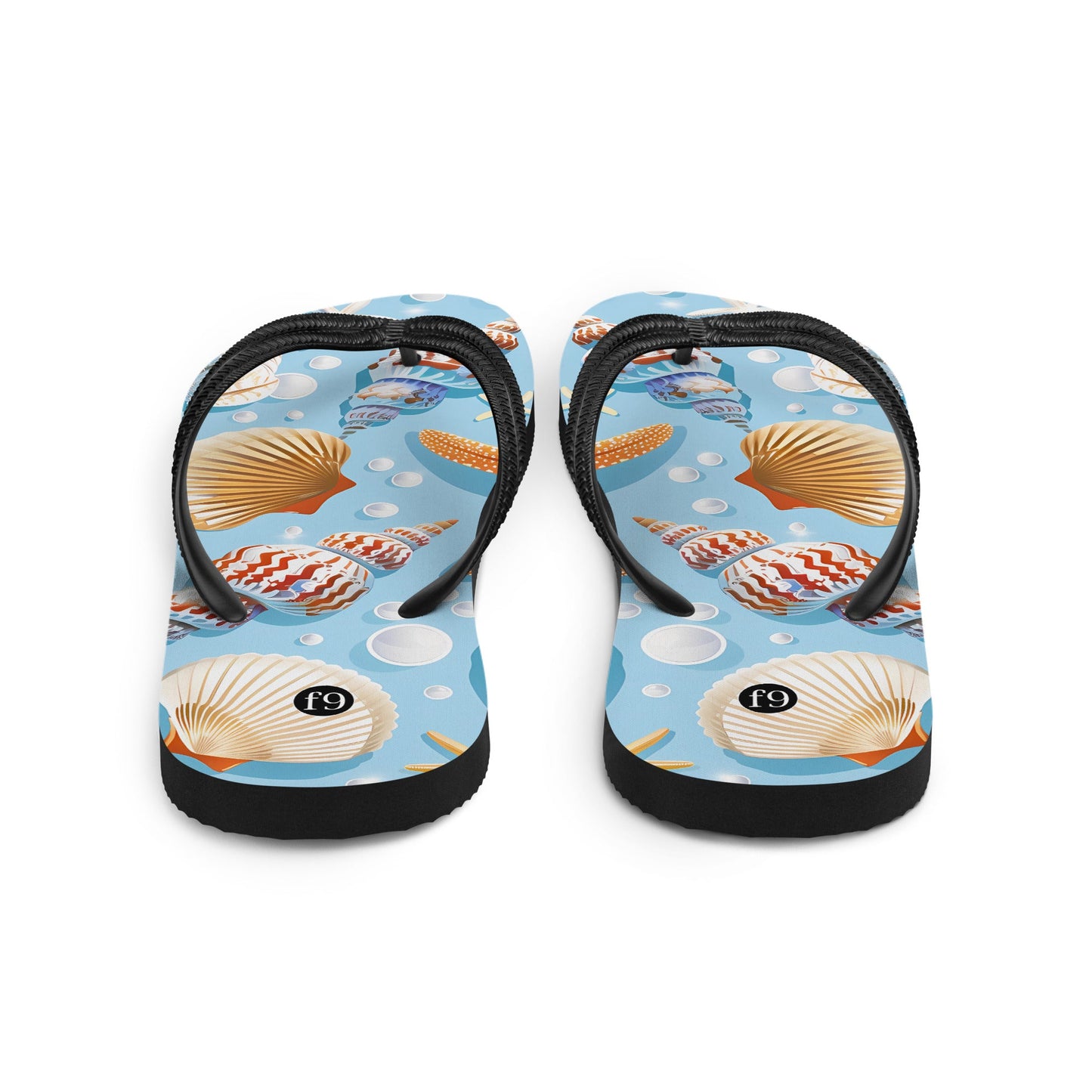 Tide Muse Series Sublimation Flip Flop – rhythmic sea design by f9artist, lightweight summer sandal