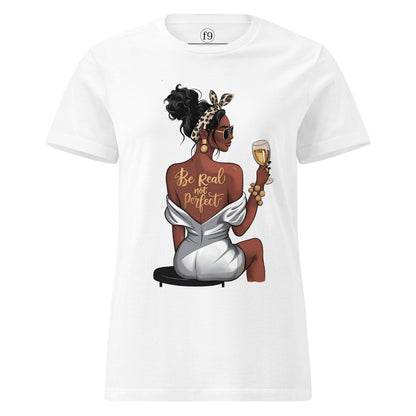 Be Real Not Perfect | Women’s Basic Softstyle T-Shirt - f9artist