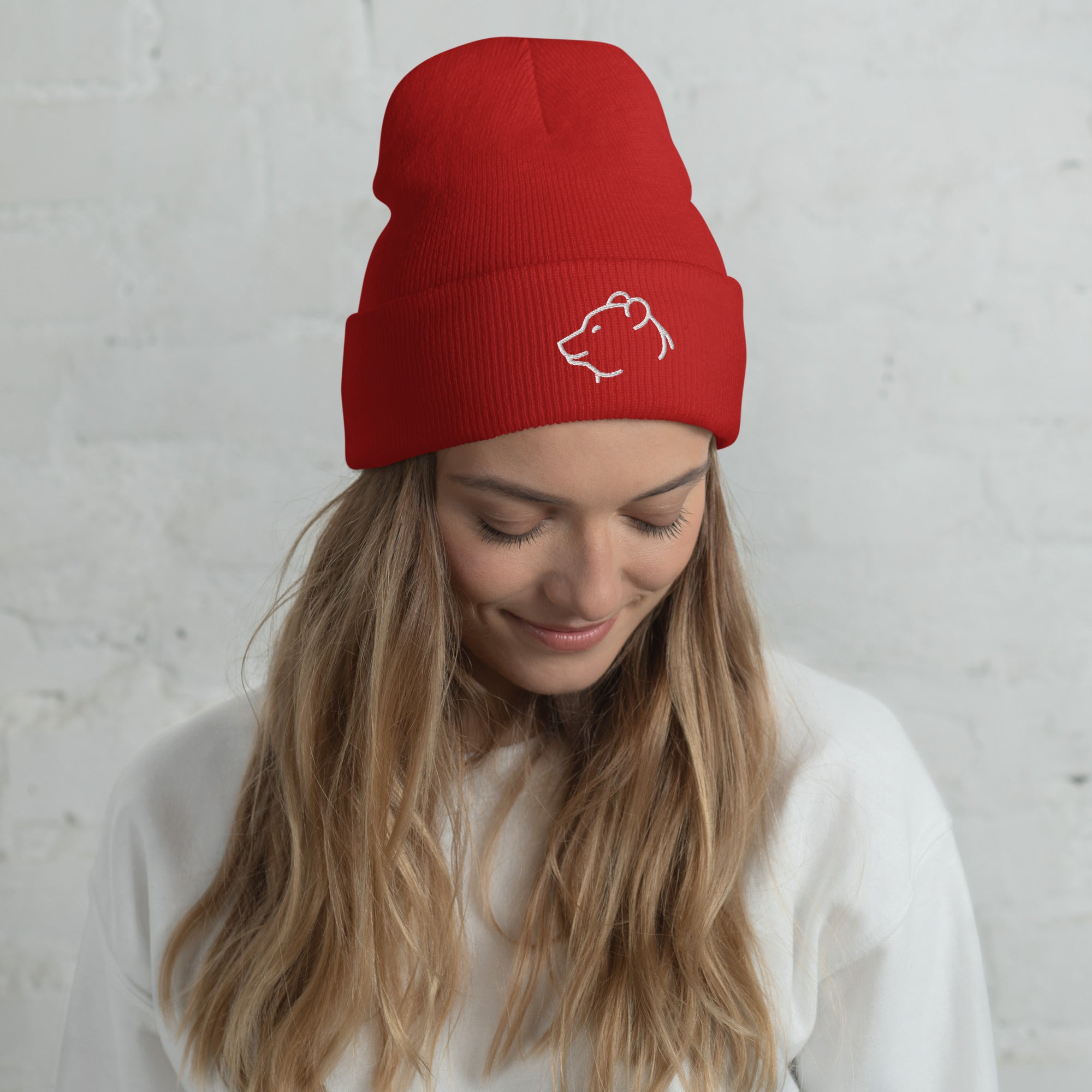 Bear Spirit Cuffed Beanie – Bold, Calm & Fearless - f9artist