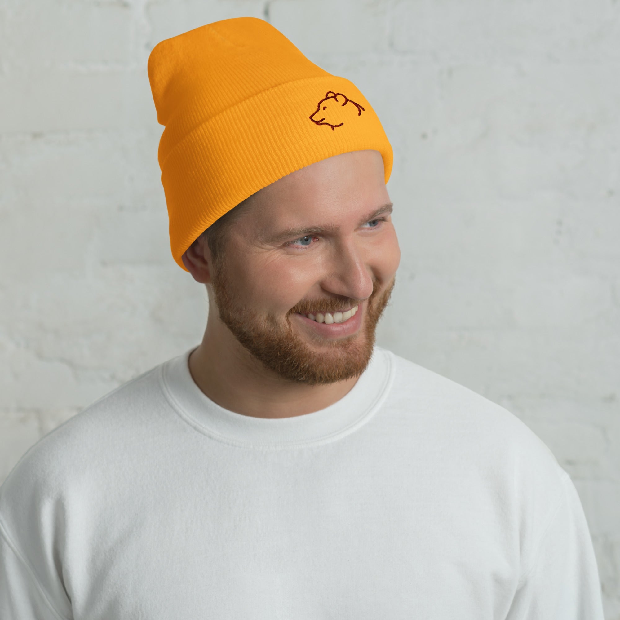 Bear Spirit Cuffed Beanie – Bold, Calm & Fearless - f9artist