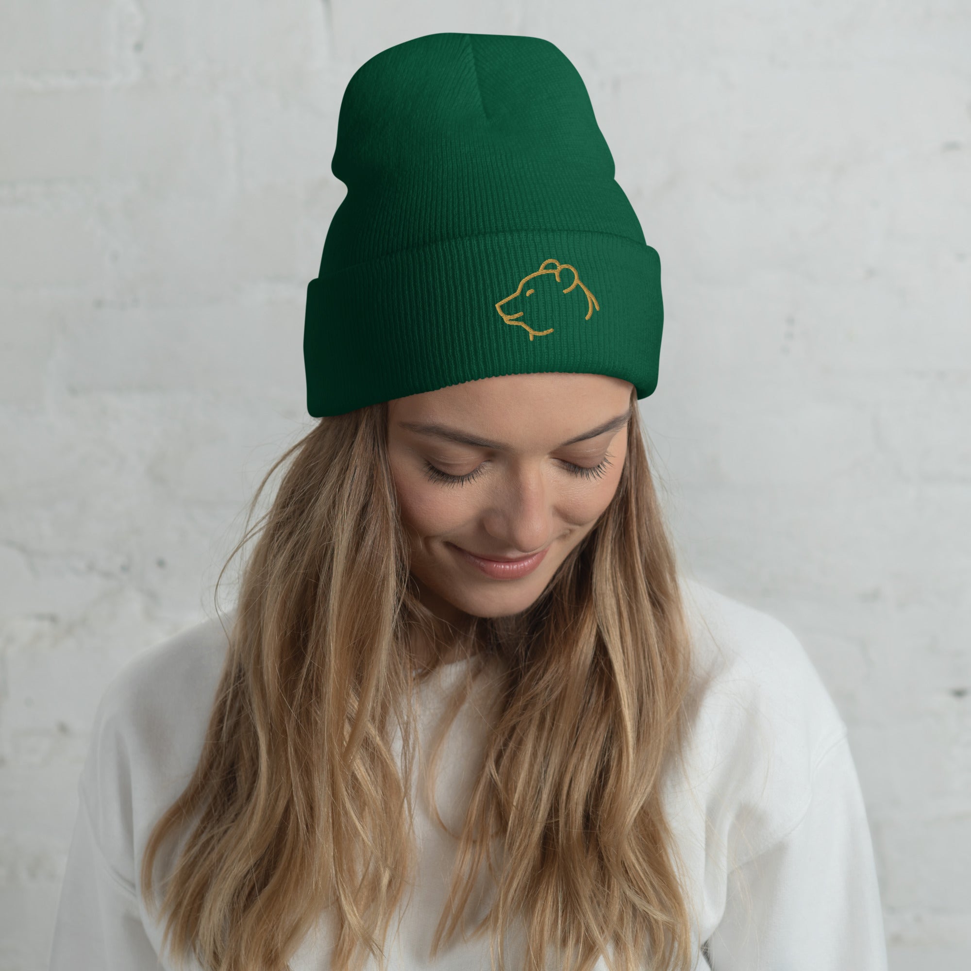 Bear Spirit Cuffed Beanie – Bold, Calm & Fearless - f9artist