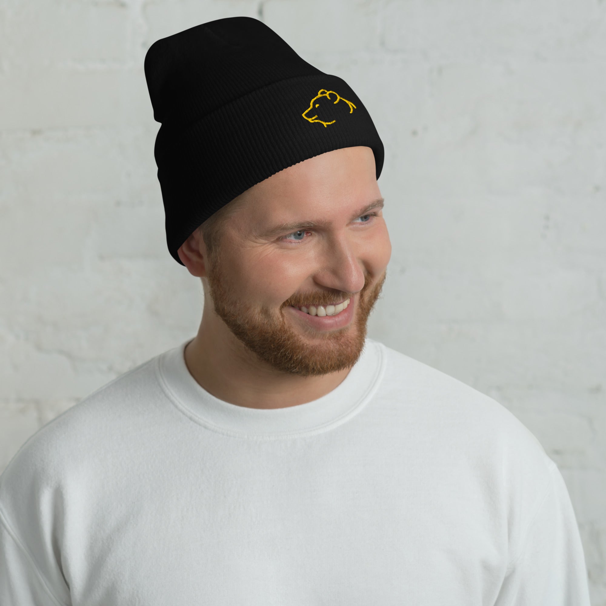 Bear Spirit Cuffed Beanie – Bold, Calm & Fearless - f9artist
